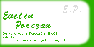 evelin porczan business card